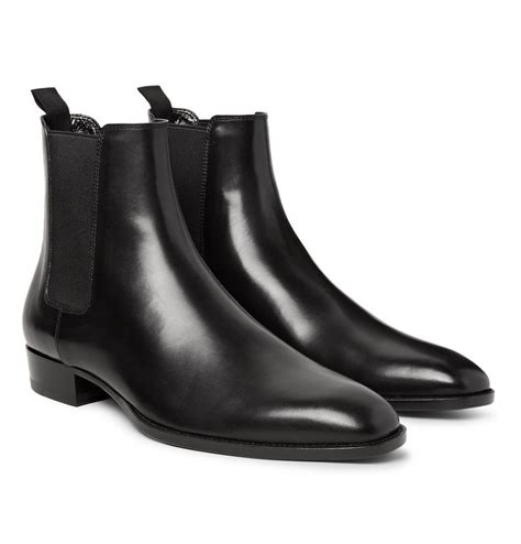 ysl black sneaker|YSL black leather boots.